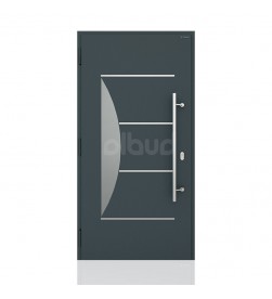 drzwi zewnętrzne wiśniowski NOVA 016 modern graphite z pochwytem