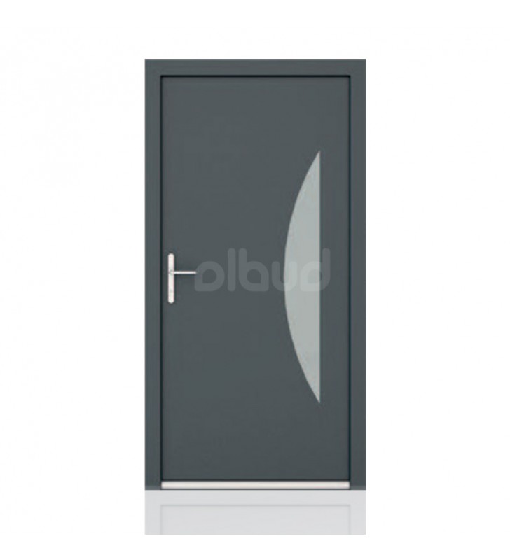 nowoczesne drzwi grafitowe z przeszkleniem nova	