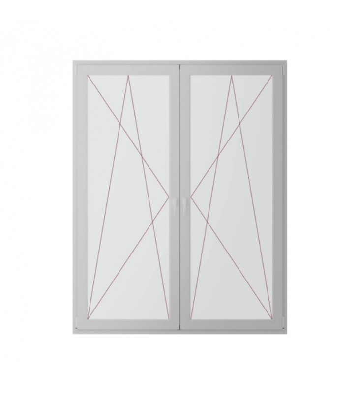 okno Wiśniowski PVC RU dwuskrzydłowe biały	