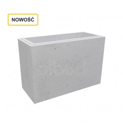 nowoczesny bloczek ogrodzeniowy z betonu architektonicznego epika design 600x400x260 mm szary
