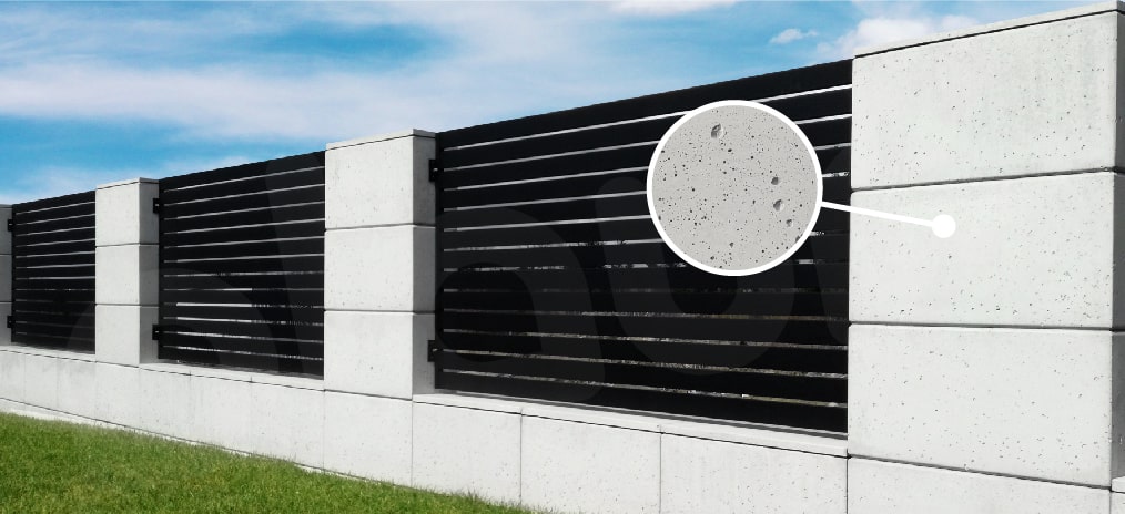 nowoczesne bloczki ogrodzeniowe z betonu architektonicznego