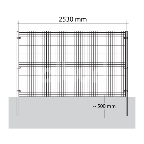 odległość między słupkami ogrodzenia panelowego