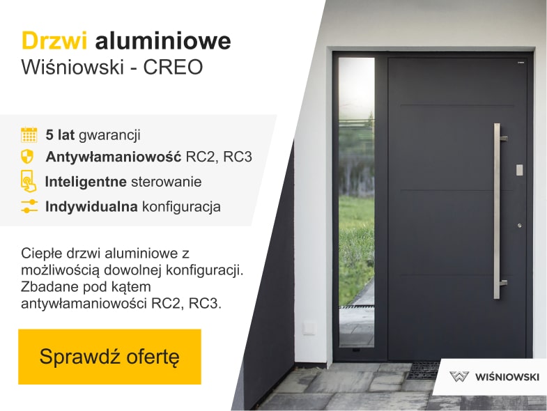 nowoczesne drzwi zewnętrzne aluminiowe CREO
