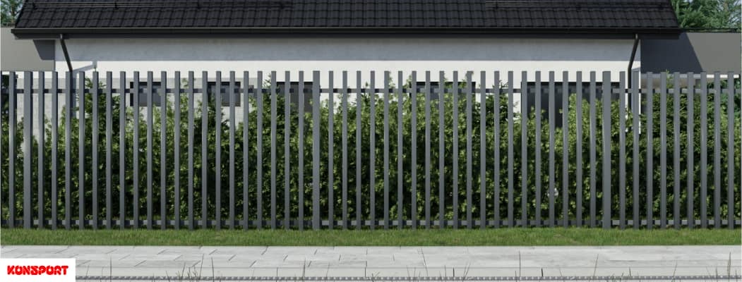nowoczesne ogrodzenie pionowe konsport p46