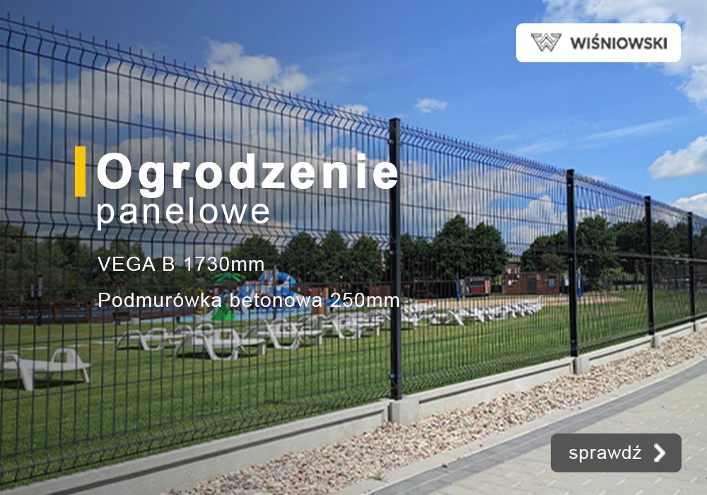 Ogrodzenie panelowe 3D VEGA B Wiśniowski z podmurówką - Dostawa Olbud Straszyn