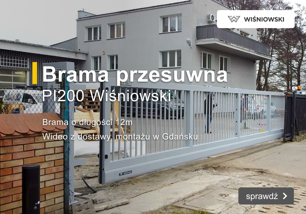 Brama przesuwna PI200 Wiśniowski wideo z dostawy i montażu w Gdańsku