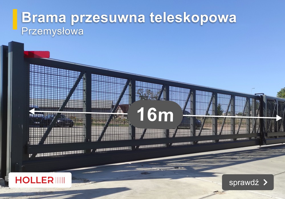 Brama przesuwna teleskopowa 16m - Wideo z realizacji bramy przemysłowej w Gdańsku